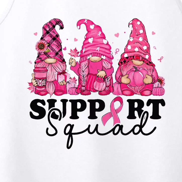 Breast Cancer Awareness For Gnomes Support Squad Performance Tank