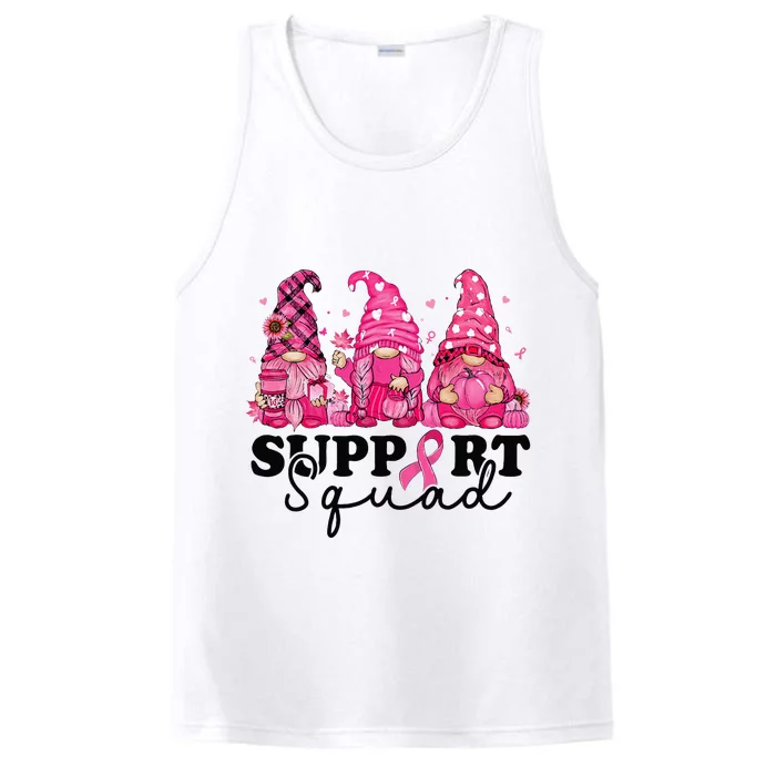 Breast Cancer Awareness For Gnomes Support Squad Performance Tank