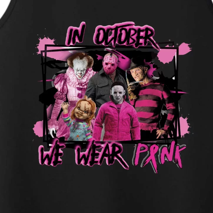 Breast Cancer Awareness Horror Movie Characters Halloween Performance Tank