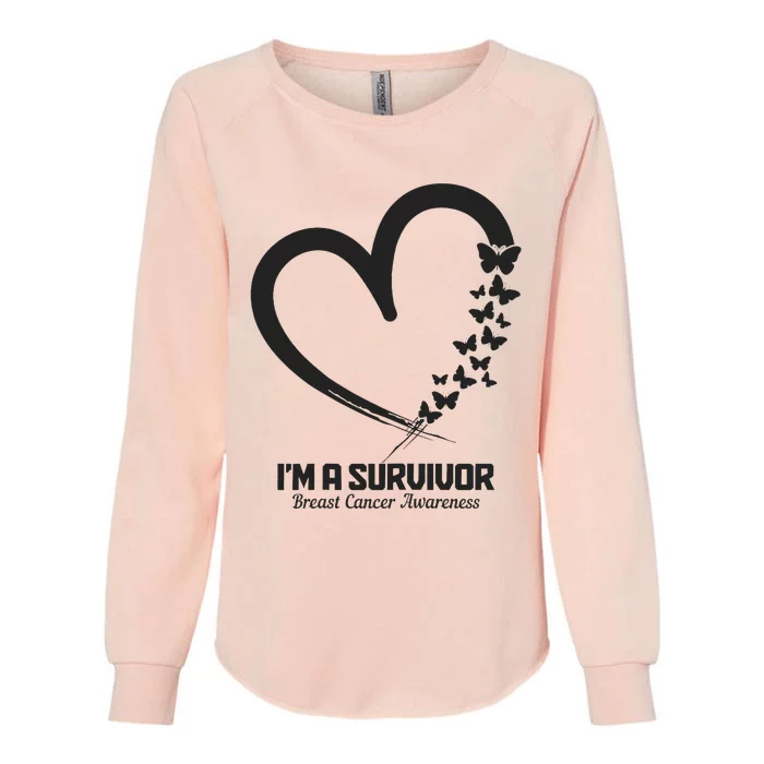 Breast Cancer Awareness Month October Pink Ribbon Survivor Womens California Wash Sweatshirt