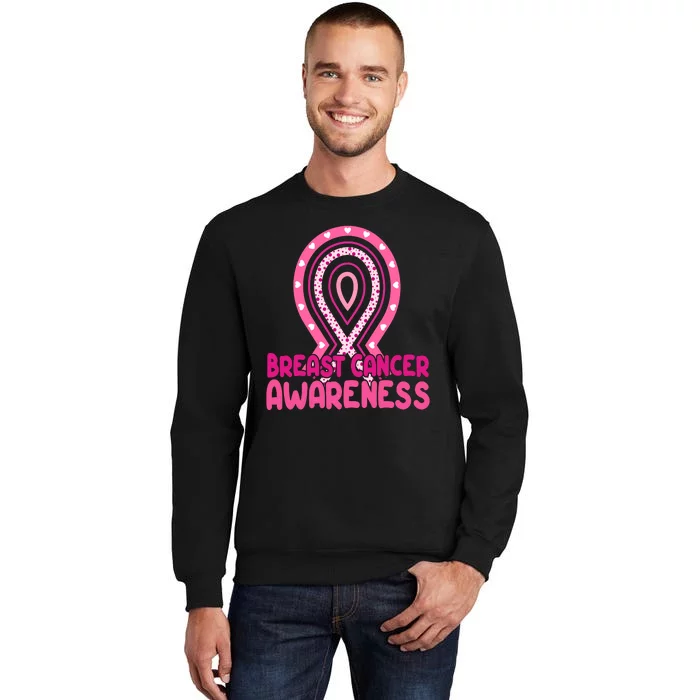 Breast Cancer Awareness Ribbon Heart Sweatshirt