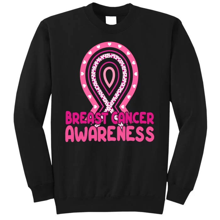 Breast Cancer Awareness Ribbon Heart Sweatshirt