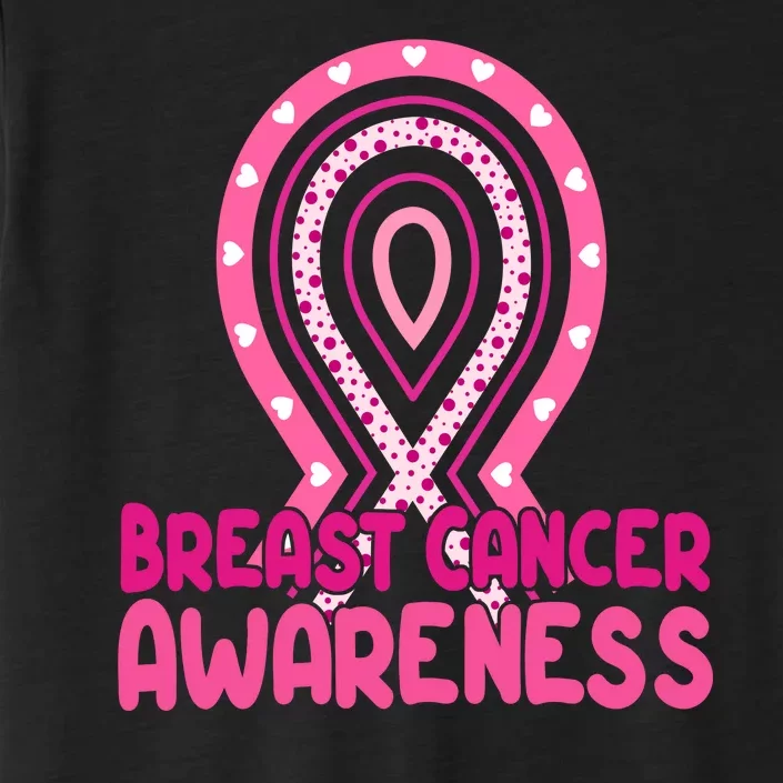 Breast Cancer Awareness Ribbon Heart ChromaSoft Performance T-Shirt