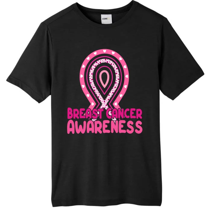 Breast Cancer Awareness Ribbon Heart ChromaSoft Performance T-Shirt