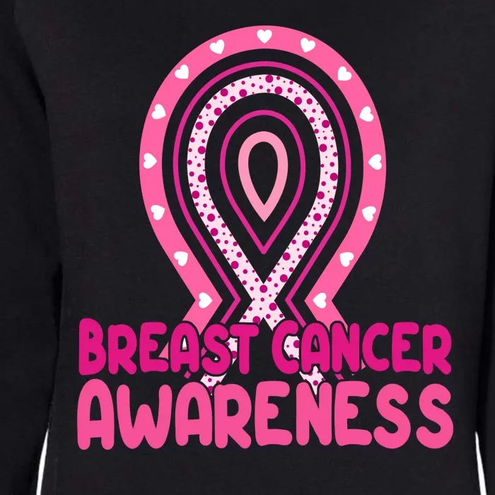 Breast Cancer Awareness Ribbon Heart Womens California Wash Sweatshirt