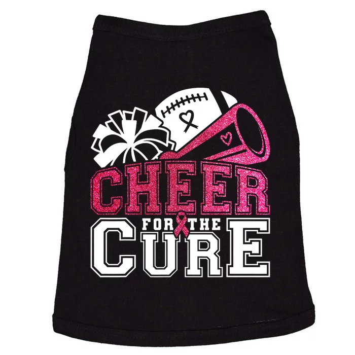 Breast Cancer Awareness Football Cheer For The Cure Doggie Tank