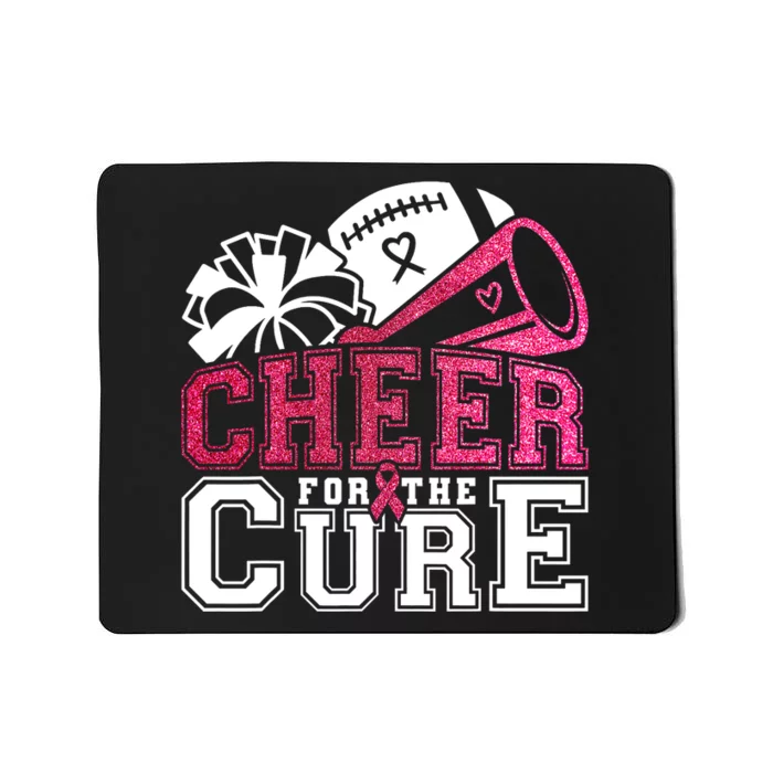 Breast Cancer Awareness Football Cheer For The Cure Mousepad