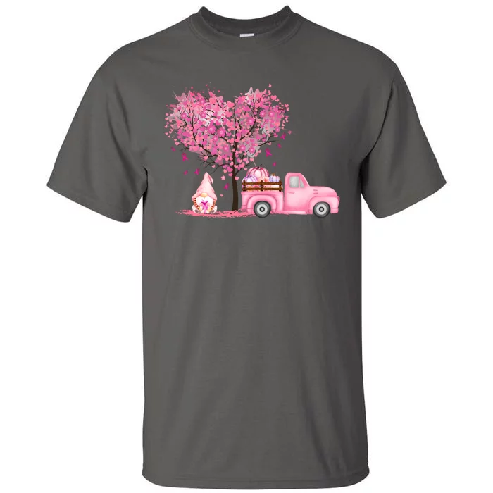 Breast Cancer Awareness Gnome Vintage Fall Truck Tall T-Shirt