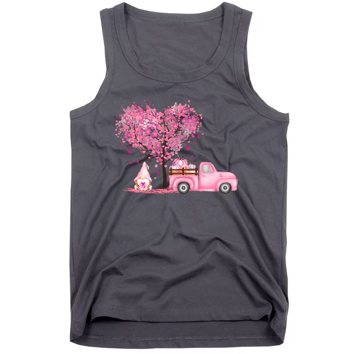 Breast Cancer Awareness Gnome Vintage Fall Truck Tank Top