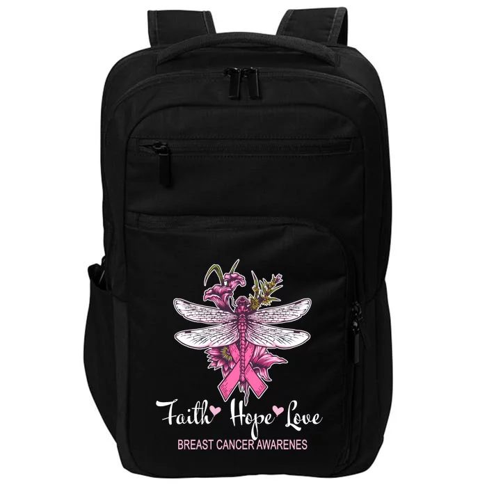 Breast Cancer Awareness Dragonfly Impact Tech Backpack