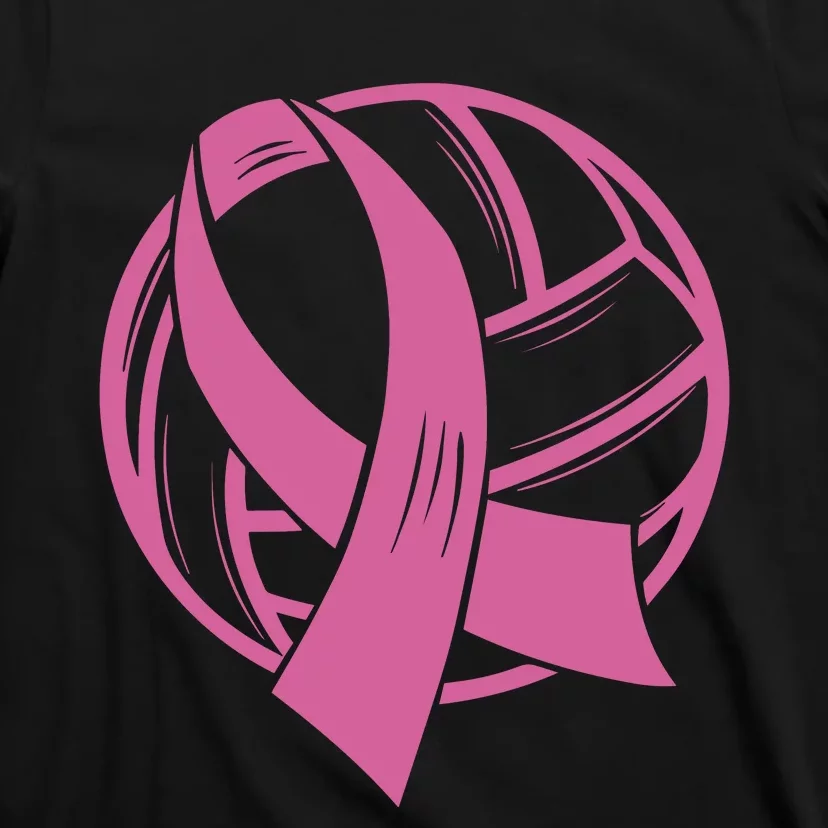 Breast Cancer Awareness Volleyball Team Supporter T-Shirt