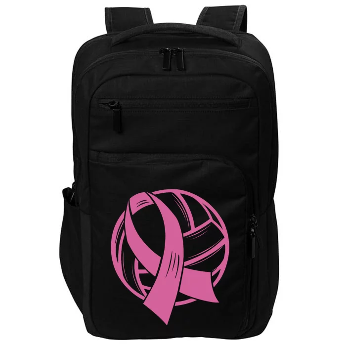 Breast Cancer Awareness Volleyball Team Supporter Impact Tech Backpack