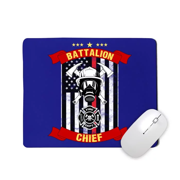 Battalion Chief American Firefighter Fire Hero Design Meaningful Gift Mousepad