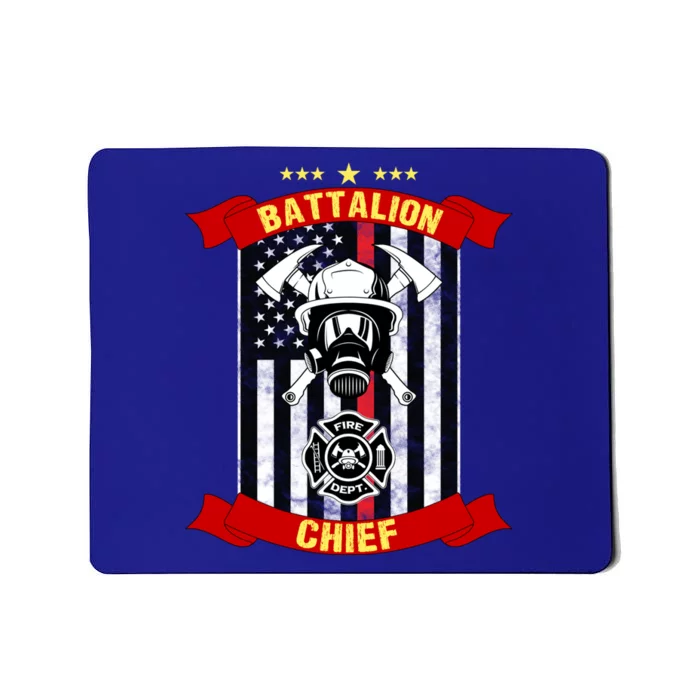 Battalion Chief American Firefighter Fire Hero Design Meaningful Gift Mousepad