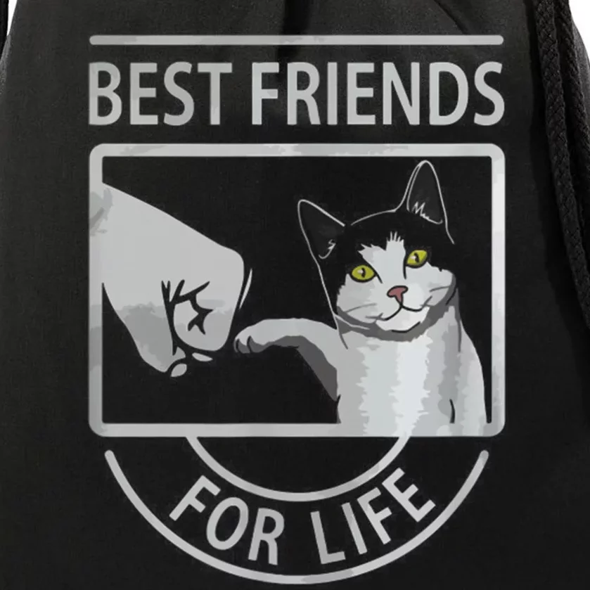 Bff Cat Awesome Cat Drawstring Bag