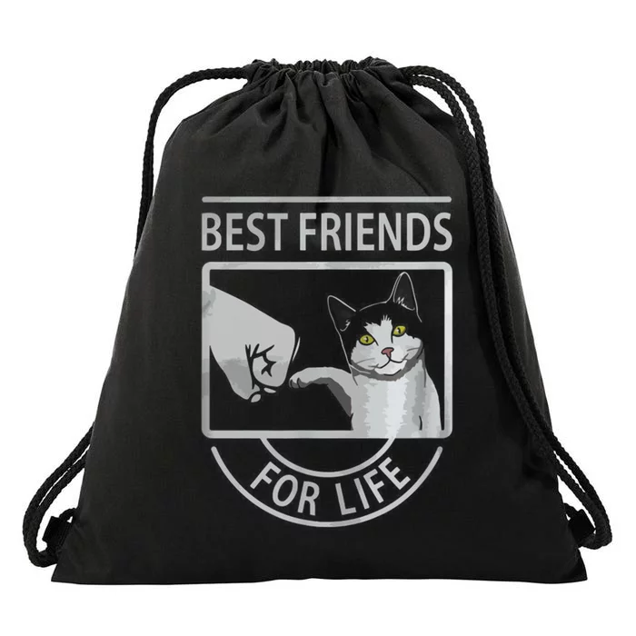 Bff Cat Awesome Cat Drawstring Bag