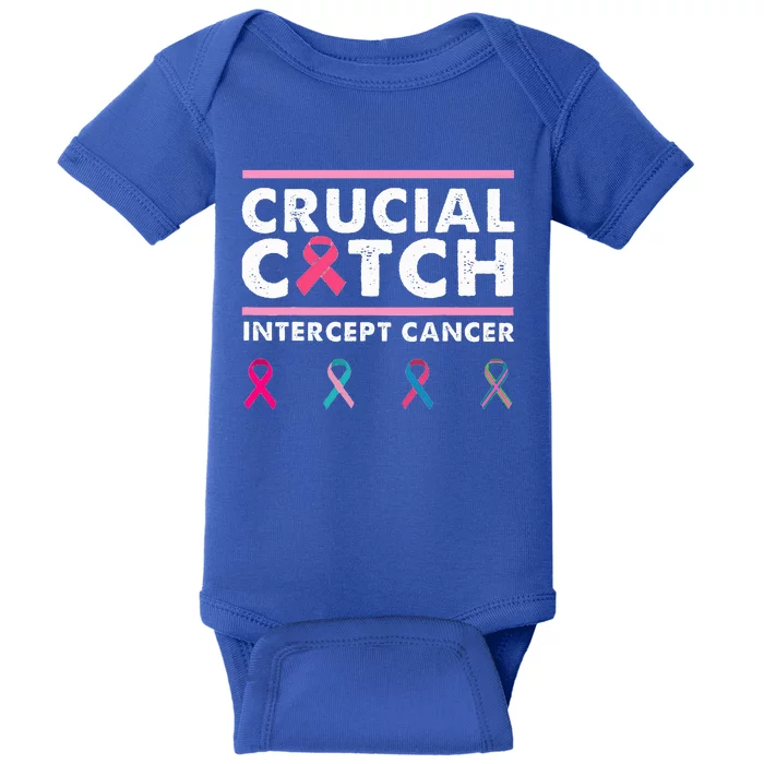 Breast Cancer Awareness Crucial A Catch Intercept Cancer Baby Bodysuit