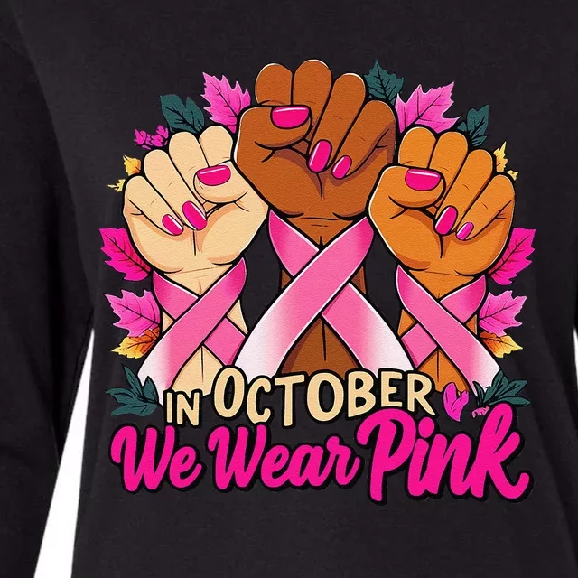 Breast Cancer Awareness 2024 In October We Wear Pin.K Womens Cotton Relaxed Long Sleeve T-Shirt