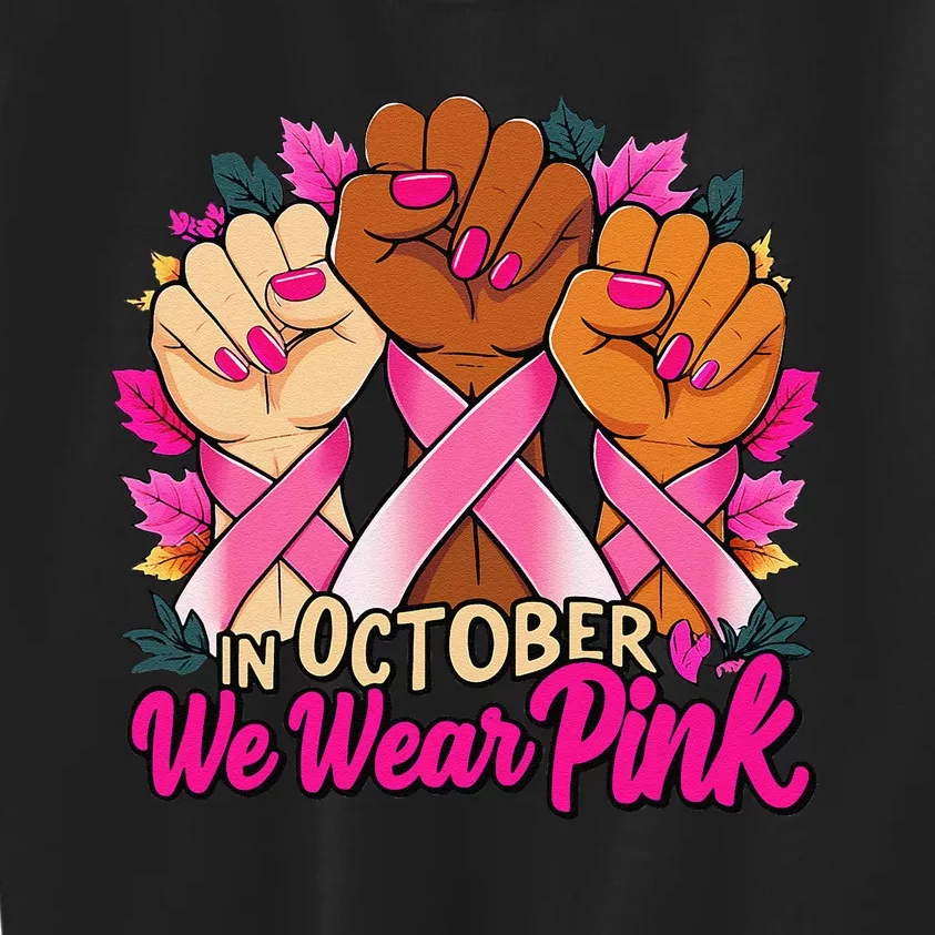 Breast Cancer Awareness 2024 In October We Wear Pin.K Kids Sweatshirt