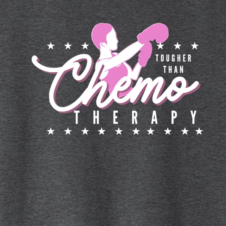 Breast Cancer Awareness Tougher Than Chemotherapy Meaningful Gift Women's Crop Top Tee