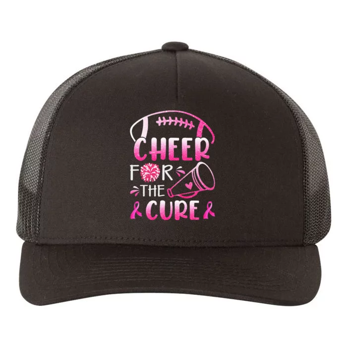 Breast Cancer Awareness Cheer For The Cure Yupoong Adult 5-Panel Trucker Hat