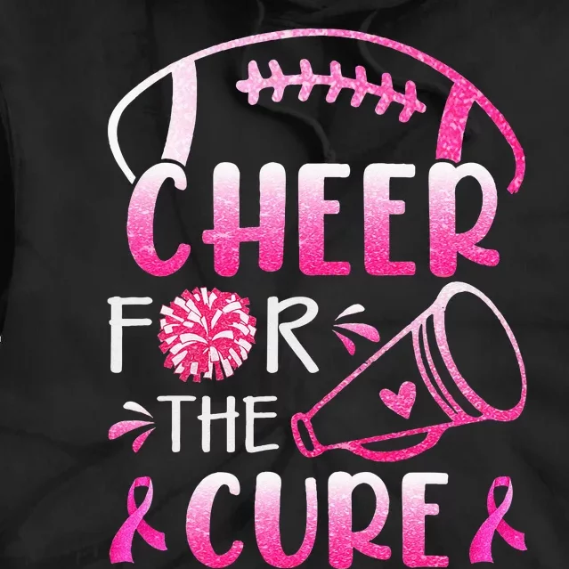 Breast Cancer Awareness Cheer For The Cure Tie Dye Hoodie