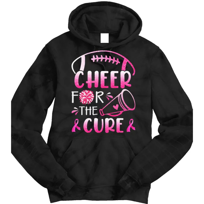 Breast Cancer Awareness Cheer For The Cure Tie Dye Hoodie