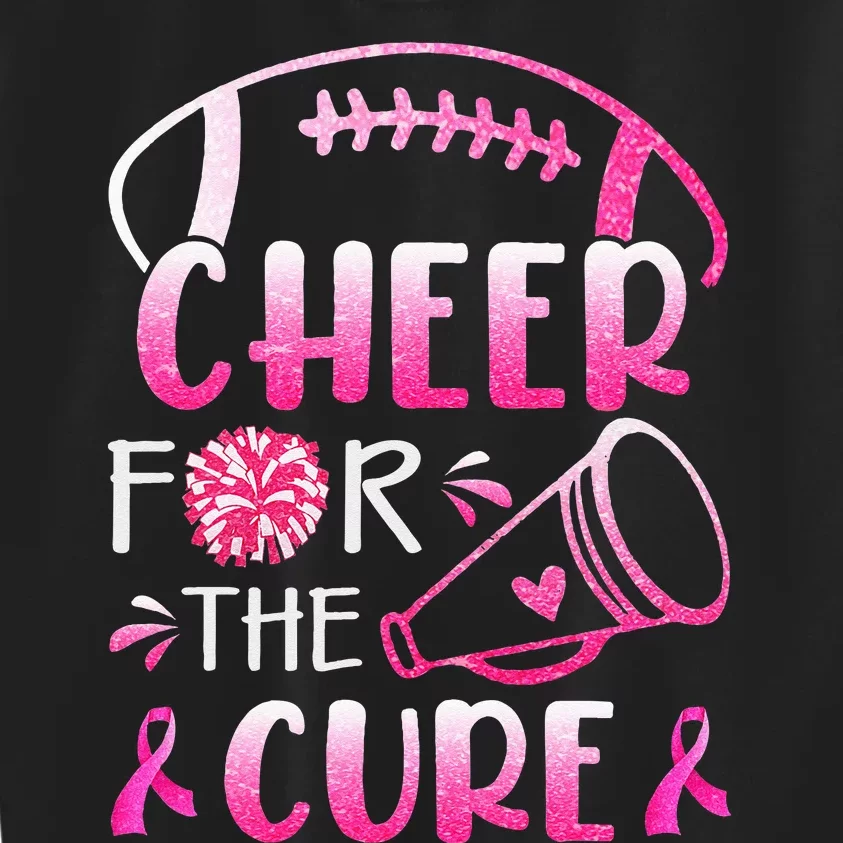 Breast Cancer Awareness Cheer For The Cure Kids Sweatshirt