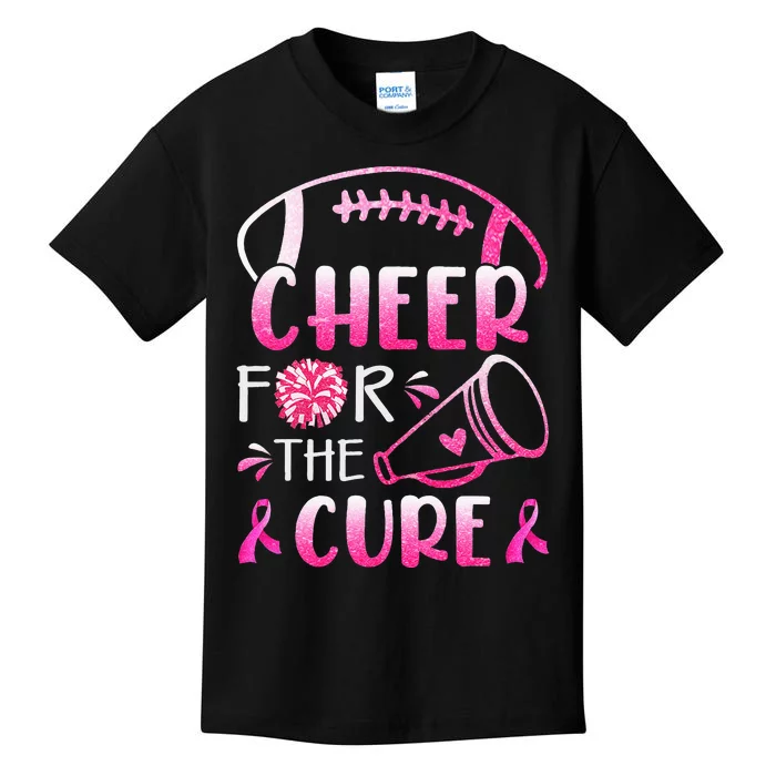 Breast Cancer Awareness Cheer For The Cure Kids T-Shirt