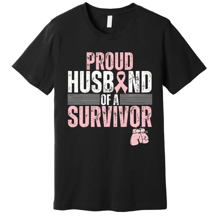 Breast Cancer Awareness Support for Proud Spouses Premium T-Shirt