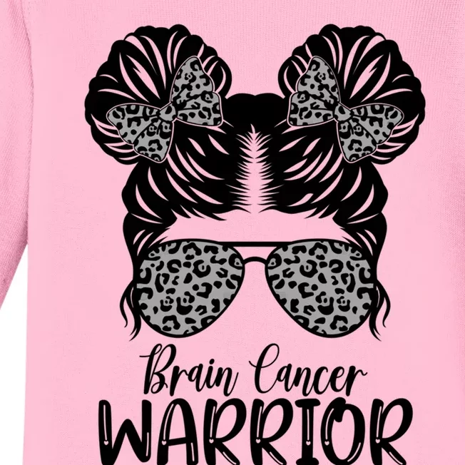 Brain Cancer Awareness Month Brain Cancer Warrior Cute Gift Baby Long Sleeve Bodysuit