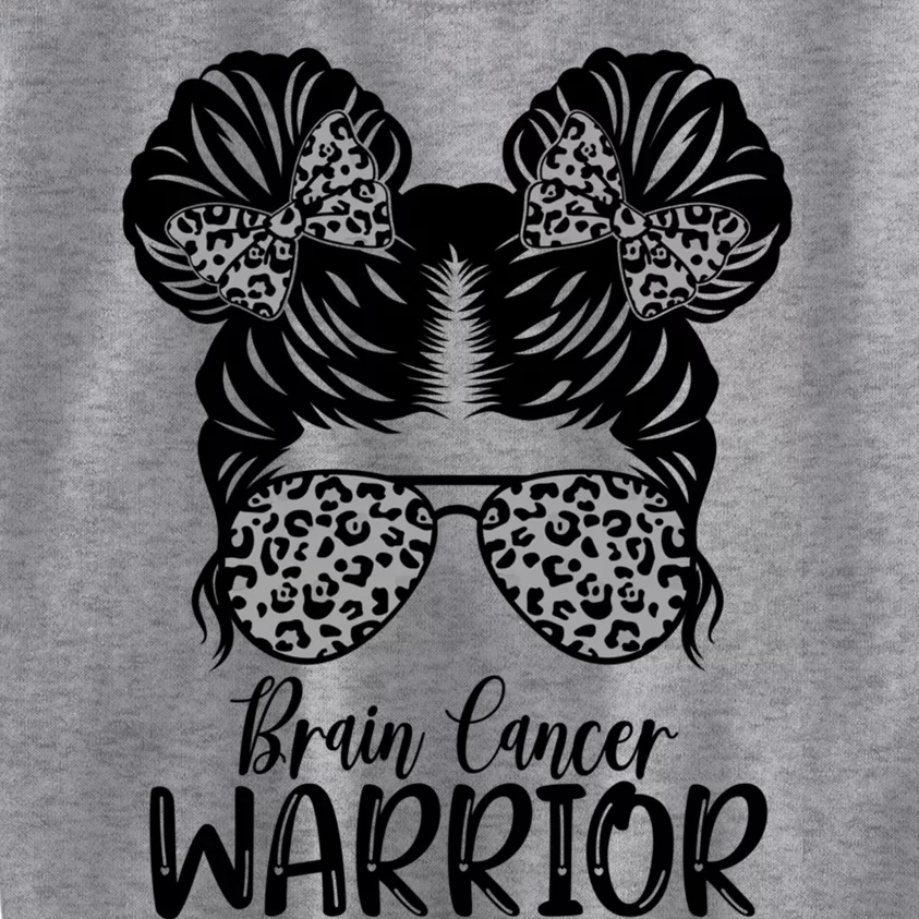 Brain Cancer Awareness Month Brain Cancer Warrior Cute Gift Kids Sweatshirt