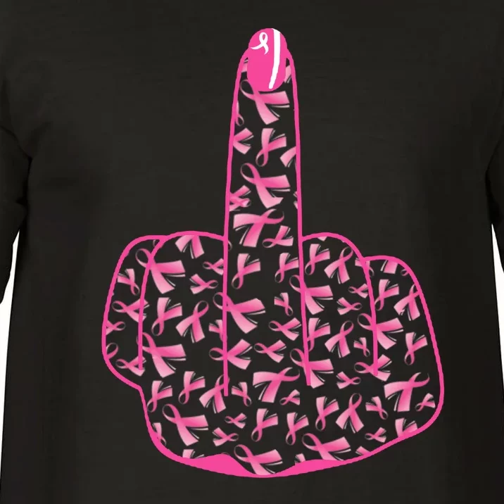 Breast Cancer Awareness FCK Breast Cancer Finger Comfort Colors T-Shirt