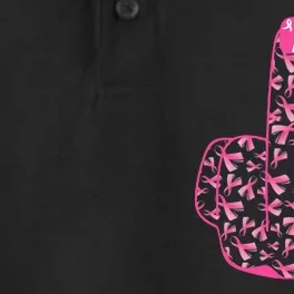 Breast Cancer Awareness FCK Breast Cancer Finger Dry Zone Grid Performance Polo