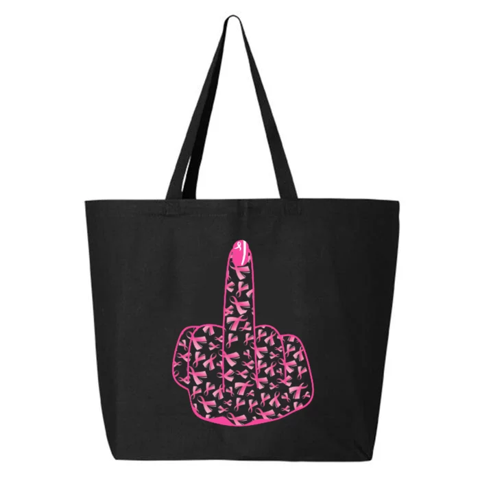 Breast Cancer Awareness FCK Breast Cancer Finger 25L Jumbo Tote