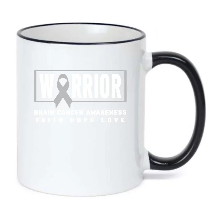 Brain Cancer Awareness Gift Funny Gift Brain Cancer Warrior Cool Gift Black Color Changing Mug