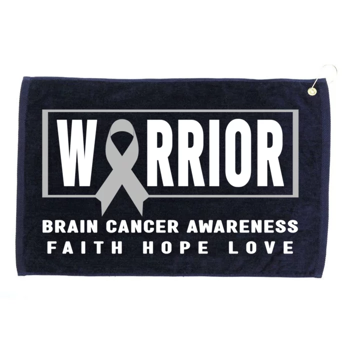 Brain Cancer Awareness Gift Funny Gift Brain Cancer Warrior Cool Gift Grommeted Golf Towel