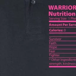 Breast Cancer Awareness Warrior Nutrition Facts Faith Hope Softstyle Adult Sport Polo