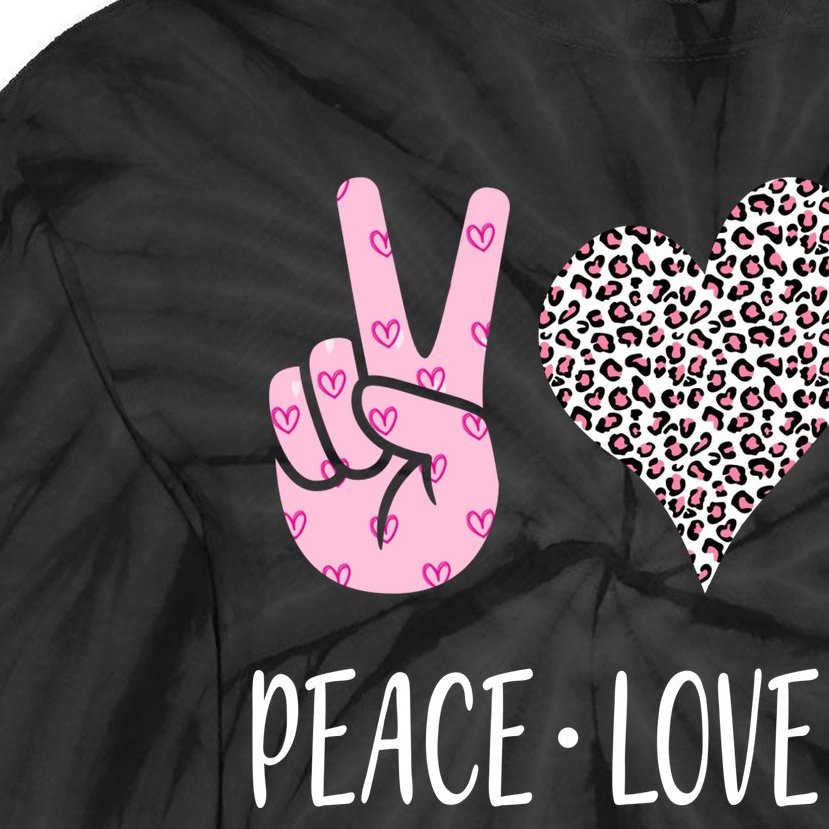 Breast Cancer Awareness Peace Love Cure Tie-Dye Long Sleeve Shirt
