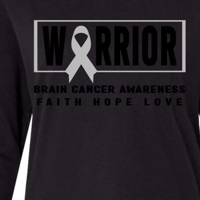 Brain Cancer Awareness Gift Brain Cancer Warrior Gift Womens Cotton Relaxed Long Sleeve T-Shirt