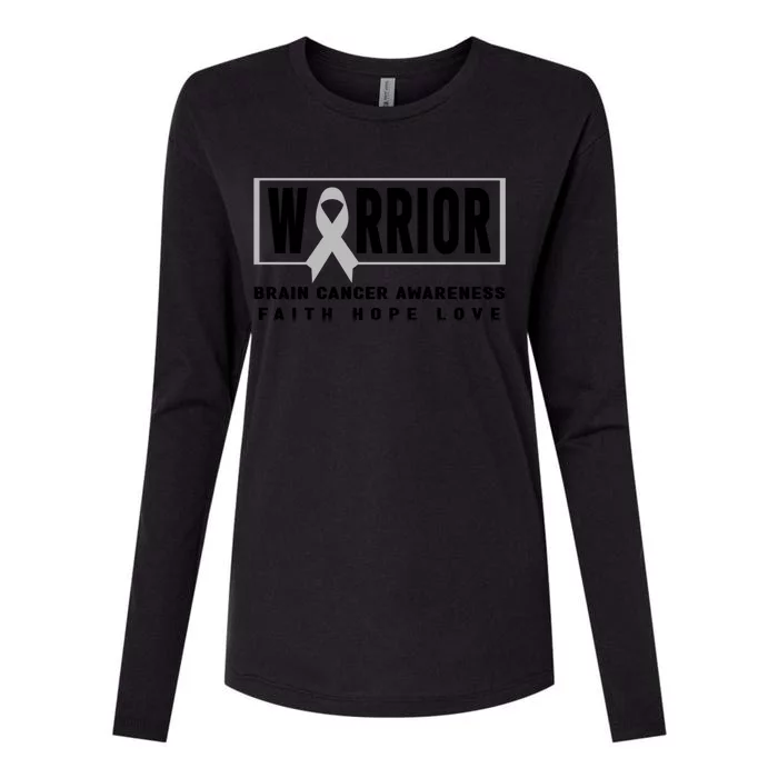 Brain Cancer Awareness Gift Brain Cancer Warrior Gift Womens Cotton Relaxed Long Sleeve T-Shirt