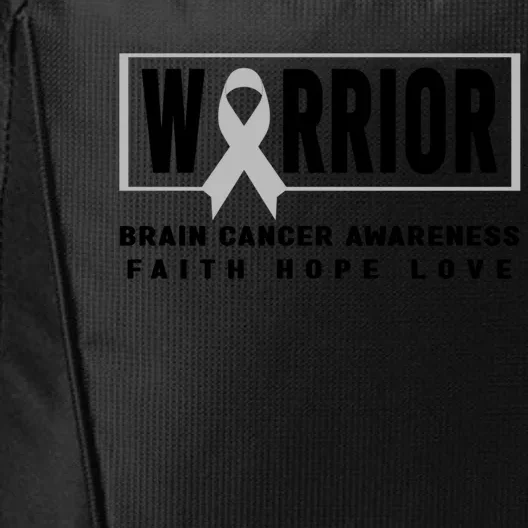 Brain Cancer Awareness Gift Brain Cancer Warrior Gift City Backpack