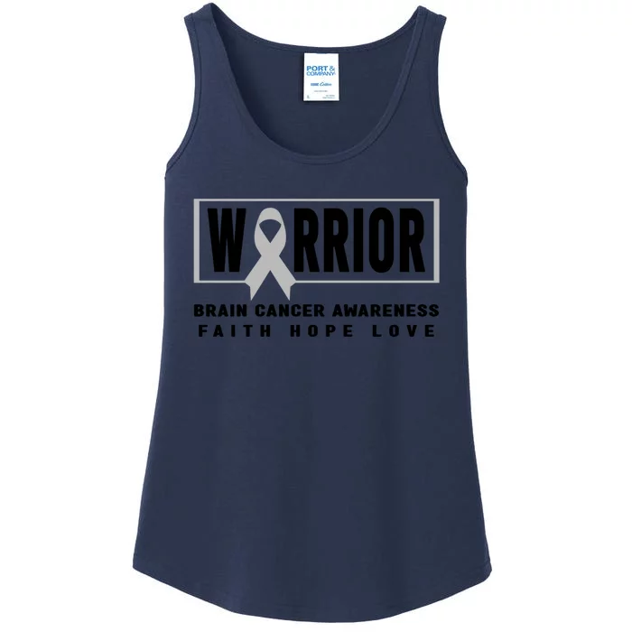 Brain Cancer Awareness Gift Brain Cancer Warrior Gift Ladies Essential Tank