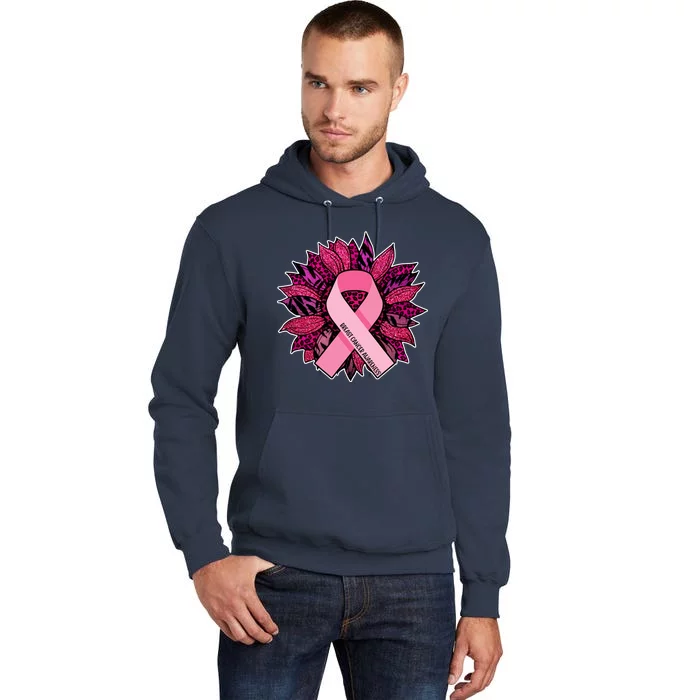 Breast Cancer Awareness Flower Ribbon Tall Hoodie