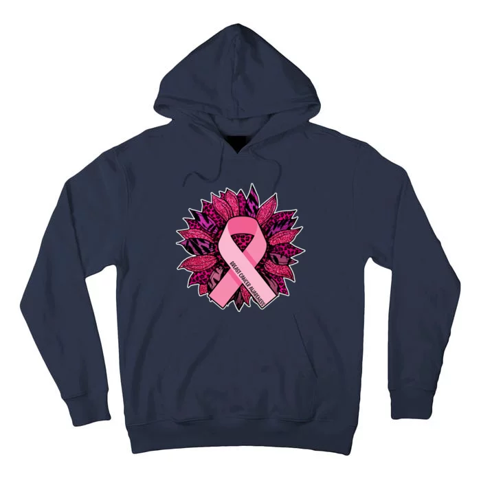 Breast Cancer Awareness Flower Ribbon Tall Hoodie