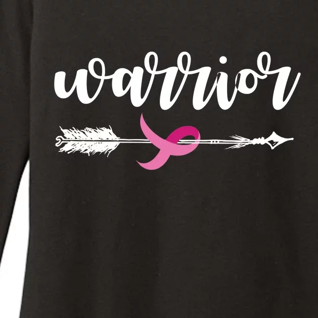 Breast Cancer Awareness Warrior Pink Ribbon Womens CVC Long Sleeve Shirt