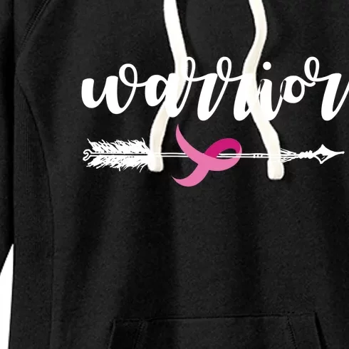 Breast Cancer Awareness Warrior Pink Ribbon Women's Fleece Hoodie