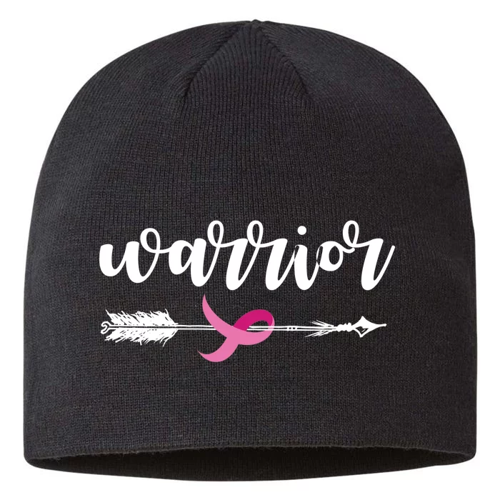 Breast Cancer Awareness Warrior Pink Ribbon 8 1/2in Sustainable Knit Beanie