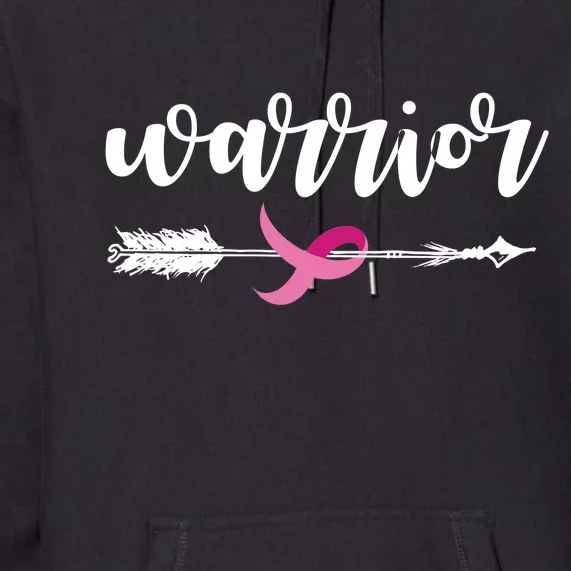 Breast Cancer Awareness Warrior Pink Ribbon Premium Hoodie