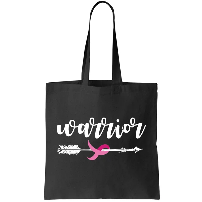 Breast Cancer Awareness Warrior Pink Ribbon Tote Bag